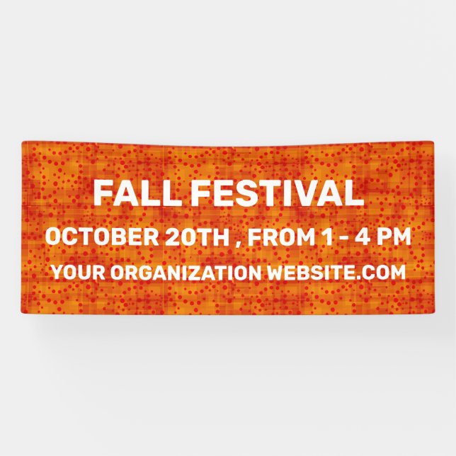Burnt Orange Festival Moon and Stars Banner (Horizontal)