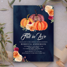 Burnt Orange Floral Pumpkin Navy Brautparty