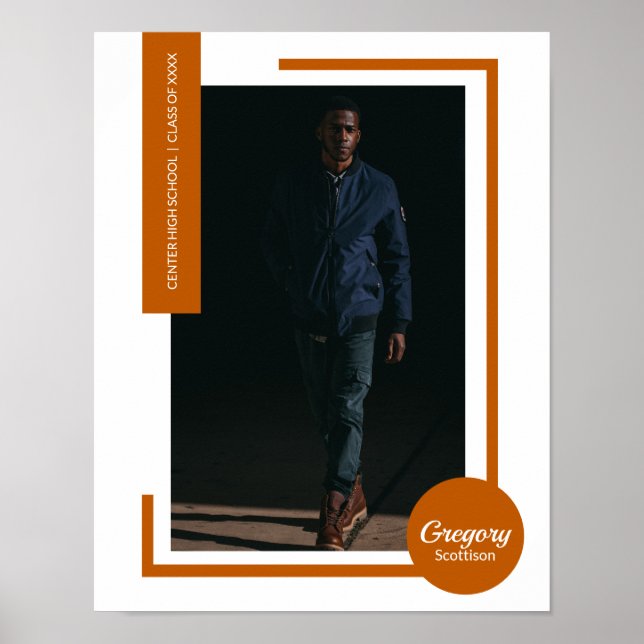 Burnt Orange Foto Moderner Abschluss Poster (Vorne)