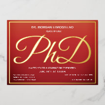 Burnt Orange Gold PhD Abschluss