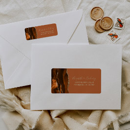 Burnt Orange Gold Wedding Rücksendeadresse
