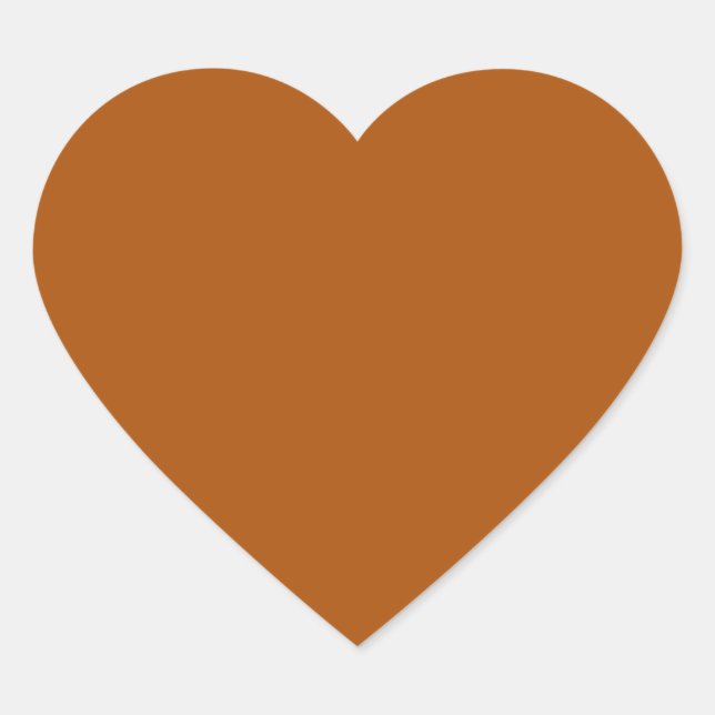 Burnt Orange Heart Sticker (Vorderseite)