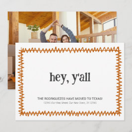 Burnt Orange Hey Y'all - nach Texas gezogen Ankündigung