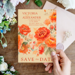 Burnt Orange Hochzeit im Herbst Save The Date