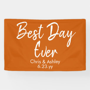 Burnt Orange Hochzeitsempfehlung für den besten Ta Banner