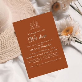 Burnt Orange & Ivory Wedding Rehearsal dinner  Einladung