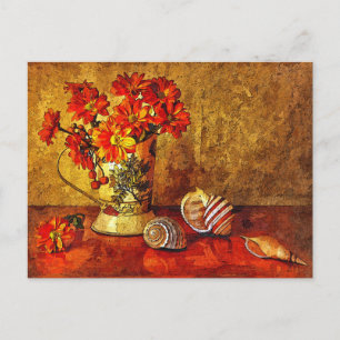 Burnt Orange Muschel Postkarte