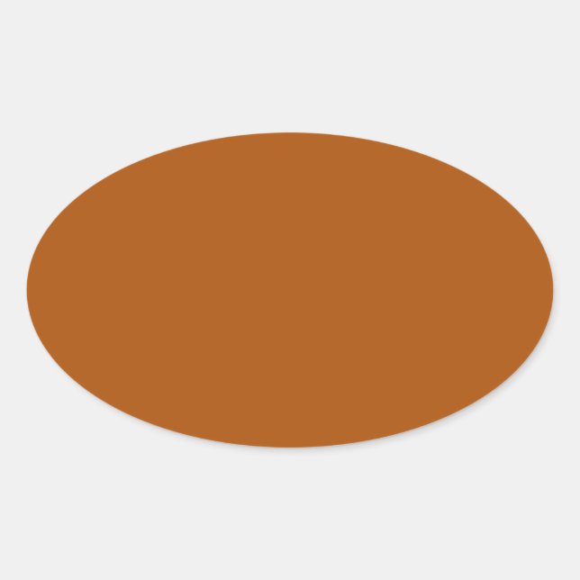 Burnt Orange Oval Aufkleber (Vorderseite)