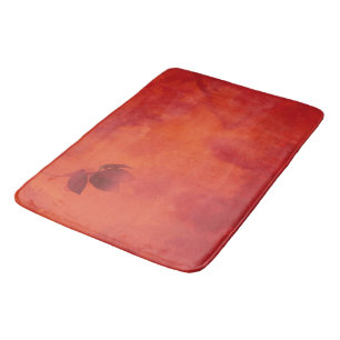 Burnt Orange Persimmon Leaf Abtract Herbst Badematte
