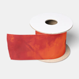 Burnt Orange Persimmon Leaf Abtract Herbst Satinband