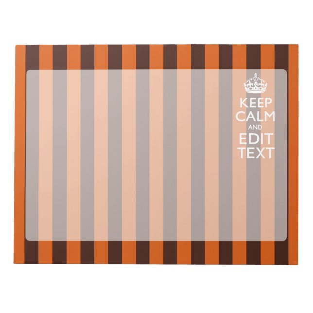 Burnt Orange personalisieren Sie diese Behalten, r Notizblock (Vorderseite)