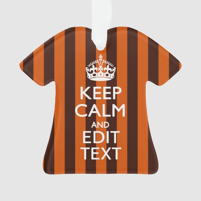 Burnt Orange personalisieren Sie diese Behalten, r Ornament (Vorderseite)