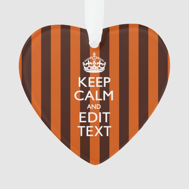 Burnt Orange personalisieren Sie diese Behalten, r Ornament (Vorderseite)
