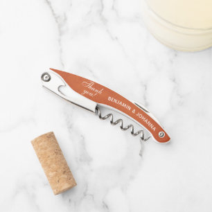 Burnt Orange Personalisiert Wedding Vielen Dank Kellnermesser