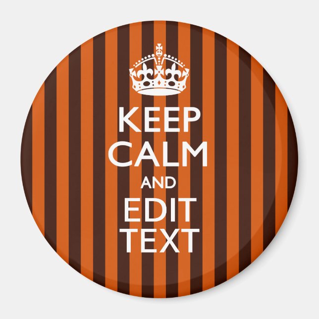 Burnt Orange Personalize This Keep Calm Accent Magnet (Vorne)
