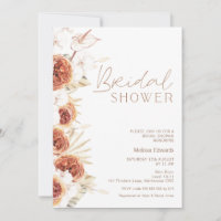 Burnt Orange Rose Boho Floral Brautparty