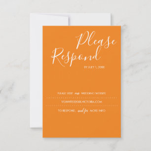 Burnt Orange RSVP Card, Hochzeitswebsite