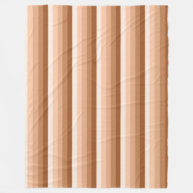 Burnt-Orange-Schattenstreifen Fleecedecke (Vorderseite)