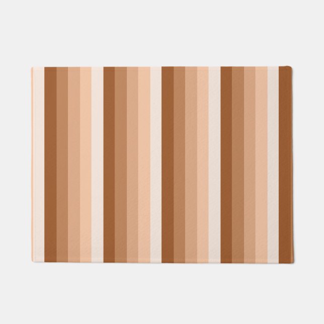 Burnt-Orange-Schattenstreifen Fußmatte (Vorderseite)
