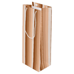 Burnt-Orange-Schattenstreifen Geschenktüte Für Weinflaschen