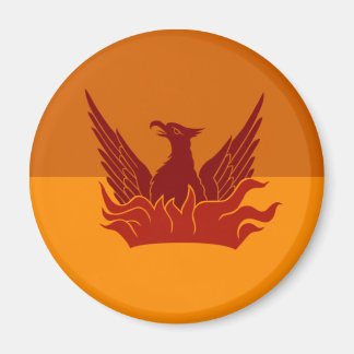 Burnt Orange SF Fog & Gold Flag Magnet
