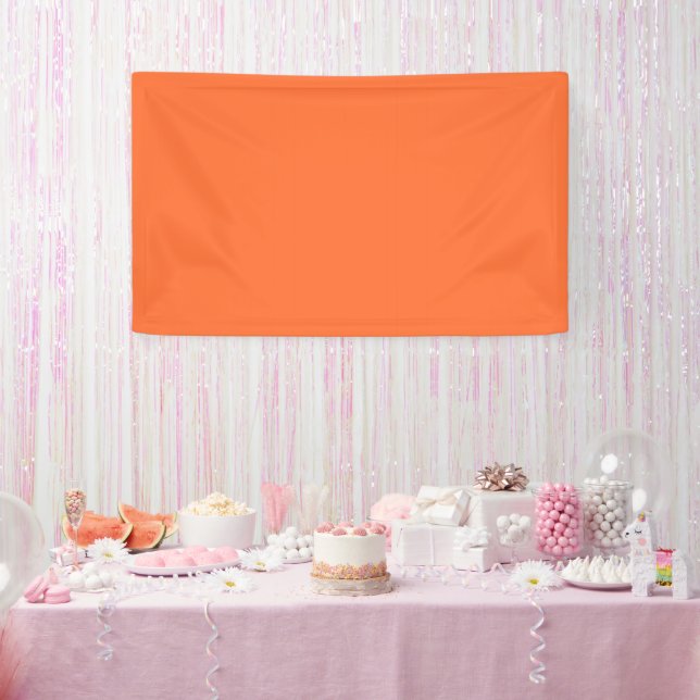 Burnt Orange Solid Color Banner (Party)
