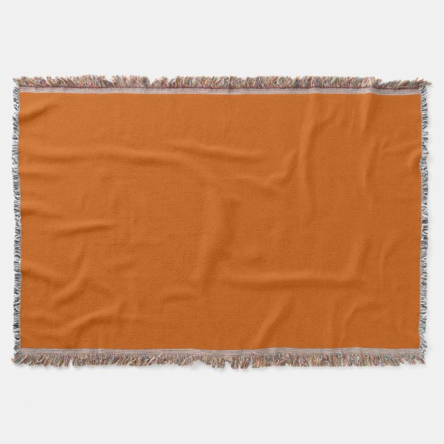Burnt Orange Solid Color | Classic | elegant Decke (Vorderseite)