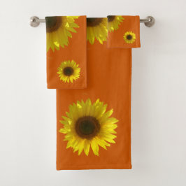 Burnt Orange - Sonnenblume Badhandtuch Set