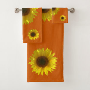 Burnt Orange - Sonnenblume Badhandtuch Set