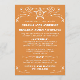 Burnt Orange Southern Style Wedding Einladungen