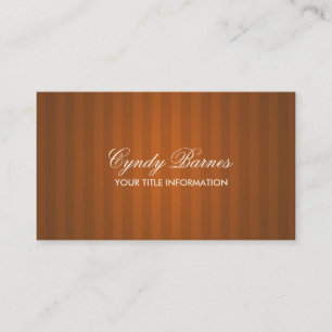 Burnt Orange Stripe Business Card Visitenkarte