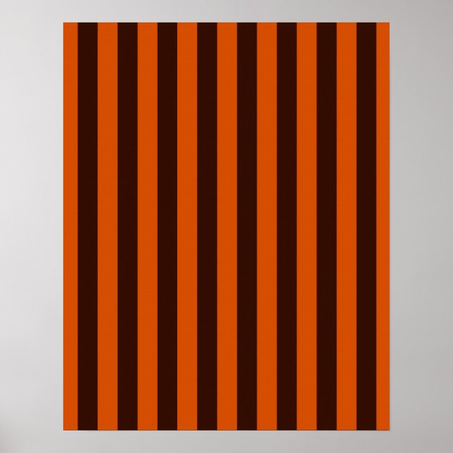 Burnt Orange Stripes Retro Style Customize This! Poster (Vorne)