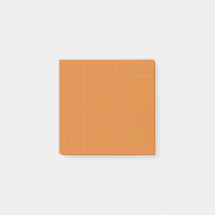 Burnt Orange Terracotta Karo Pattern Cosy Grid Post-it Klebezettel