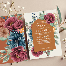 Burnt orange terracotta Moderne Rustikale Boho Einladung