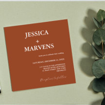 Burnt Orange Terracotta Rust Wedding Einladung