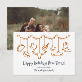 Burnt Orange Texas Holiday Hanging Icons