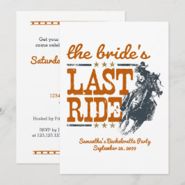 Burnt Orange The Bride's Last Ride Einladung