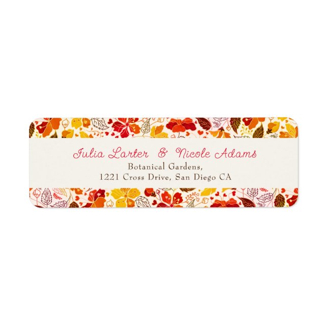 Burnt Orange Tropical Hibiskus Florals Wedding (Vorne)