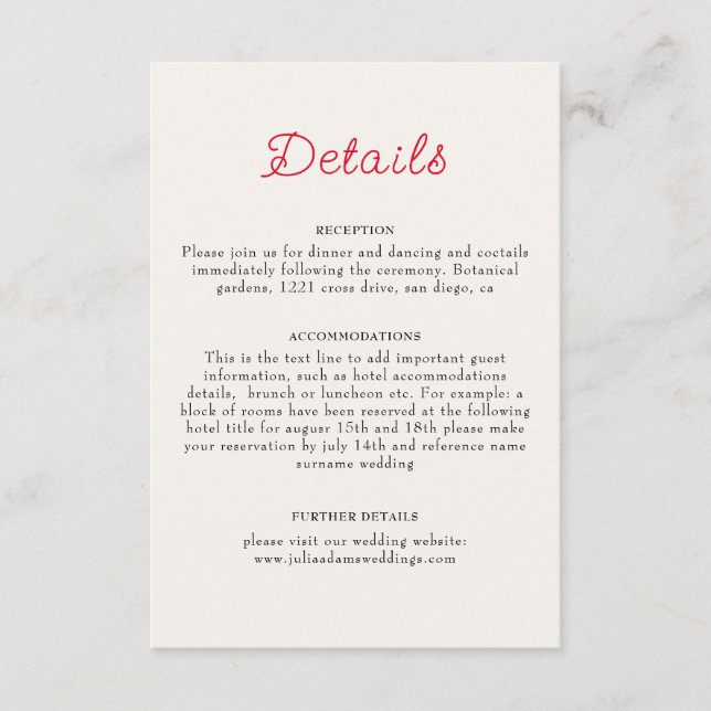 Burnt Orange Tropical Hibiskus Florals Wedding Begleitkarte (Vorderseite)