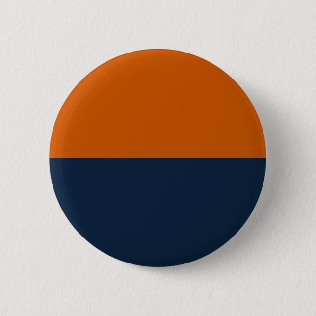 Burnt Orange- und Navy-CUSTOM-Buttone Button (Vorderseite)