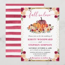 Burnt Orange und Red Floral Pumpkins Hochzeit im H