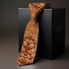 Burnt Orange Viktorianisch-Ära Blühende Snowberry Krawatte