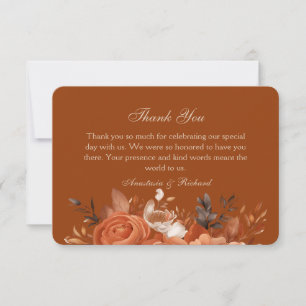 Burnt Orange Wedding Dankeskarte