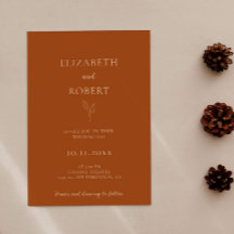 Burnt Orange Wedding Terracotta Einfache Elegante
