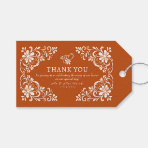 Burnt Orange Wedding Vielen Dank für Ihr Interesse Geschenkanhänger