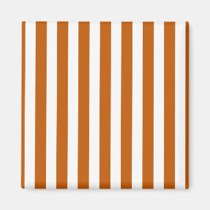 Burnt-orange-weiße Süßigkeiten Streifen Magnet