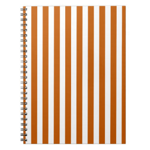 Burnt-orange-weiße Süßigkeiten Streifen Notizblock