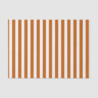 Burnt-orange-weiße Süßigkeiten Streifen Seidenpapier
