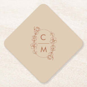 Burnt Orange Wildblume Bohemisch Arch Wedding Untersetzer
