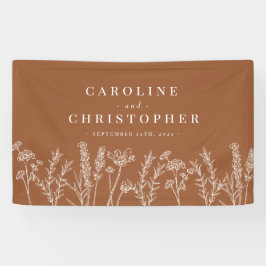 Burnt Orange Wildblume Wedding Banner